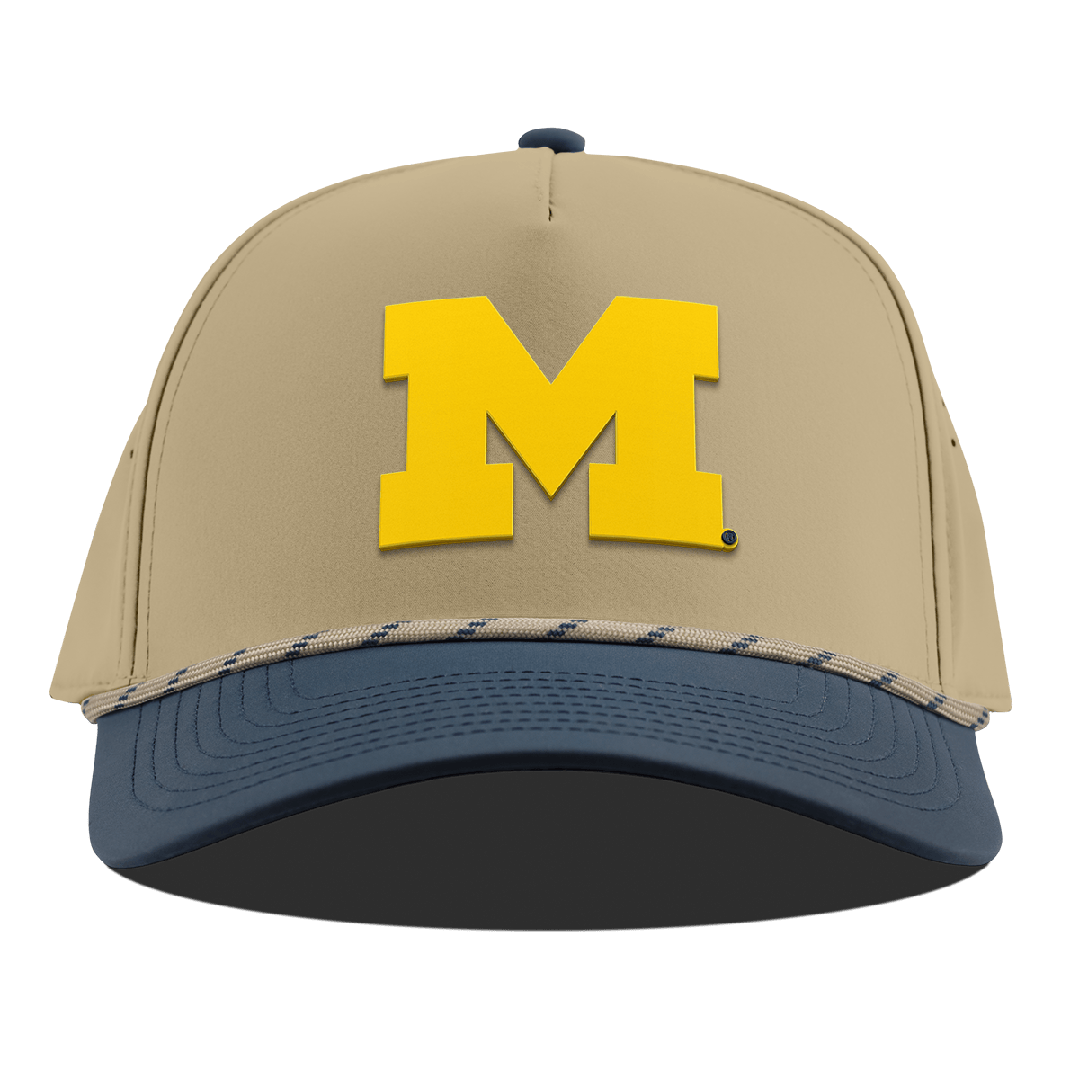 University of Michigan "Michigan Gold Block" Curved 5 Panel Rope Desert/Orion
