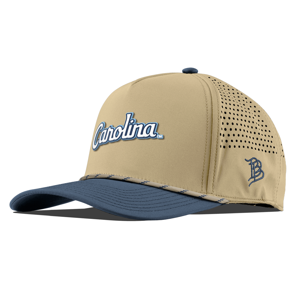 University of North Carolina "North Carolina Script" Curved 5 Panel Rope Desert/Orion