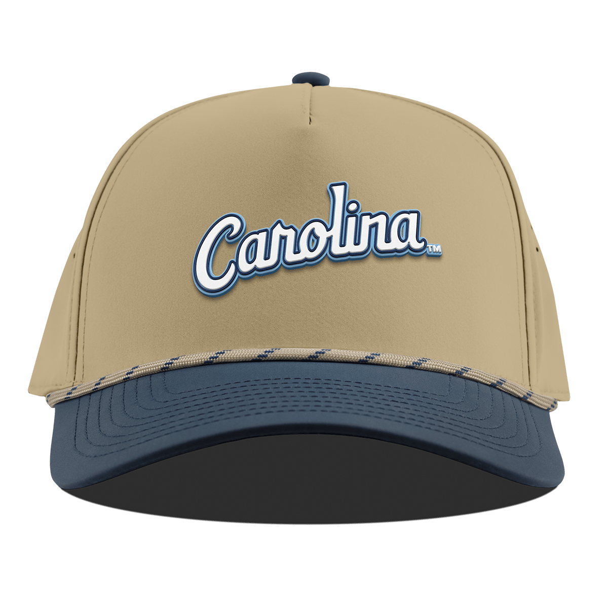 University of North Carolina "North Carolina Script" Curved 5 Panel Rope Desert/Orion