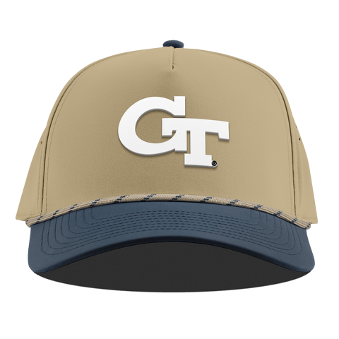 Georgia Tech University "Vintage Georgia Tech Team Logo" Curved 5 Panel Rope Desert/Orion