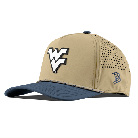 West Virginia University "Vintage West Virginia Team Logo" Curved 5 Panel Rope Desert/Oriom