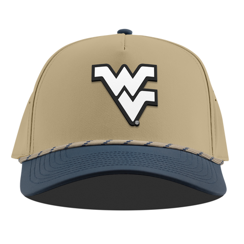 West Virginia University "Vintage West Virginia Team Logo" Curved 5 Panel Rope Desert/Orion