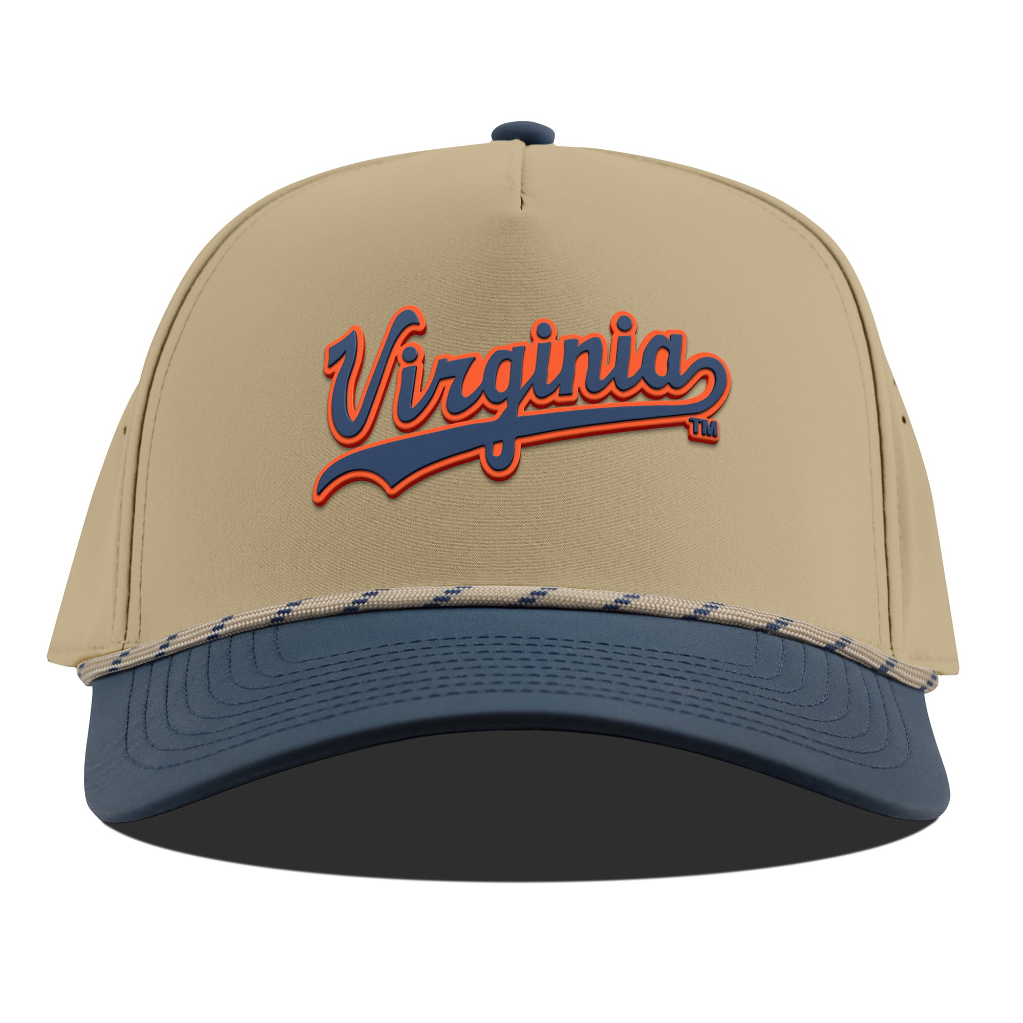 University of Virginia "Virginia Script" Curved 5 Panel Rope Desert/Orion