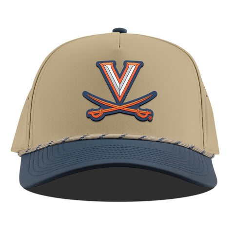 University of Virginia "Virginia Team Logo" Curved 5 Panel Rope Desert/Orion