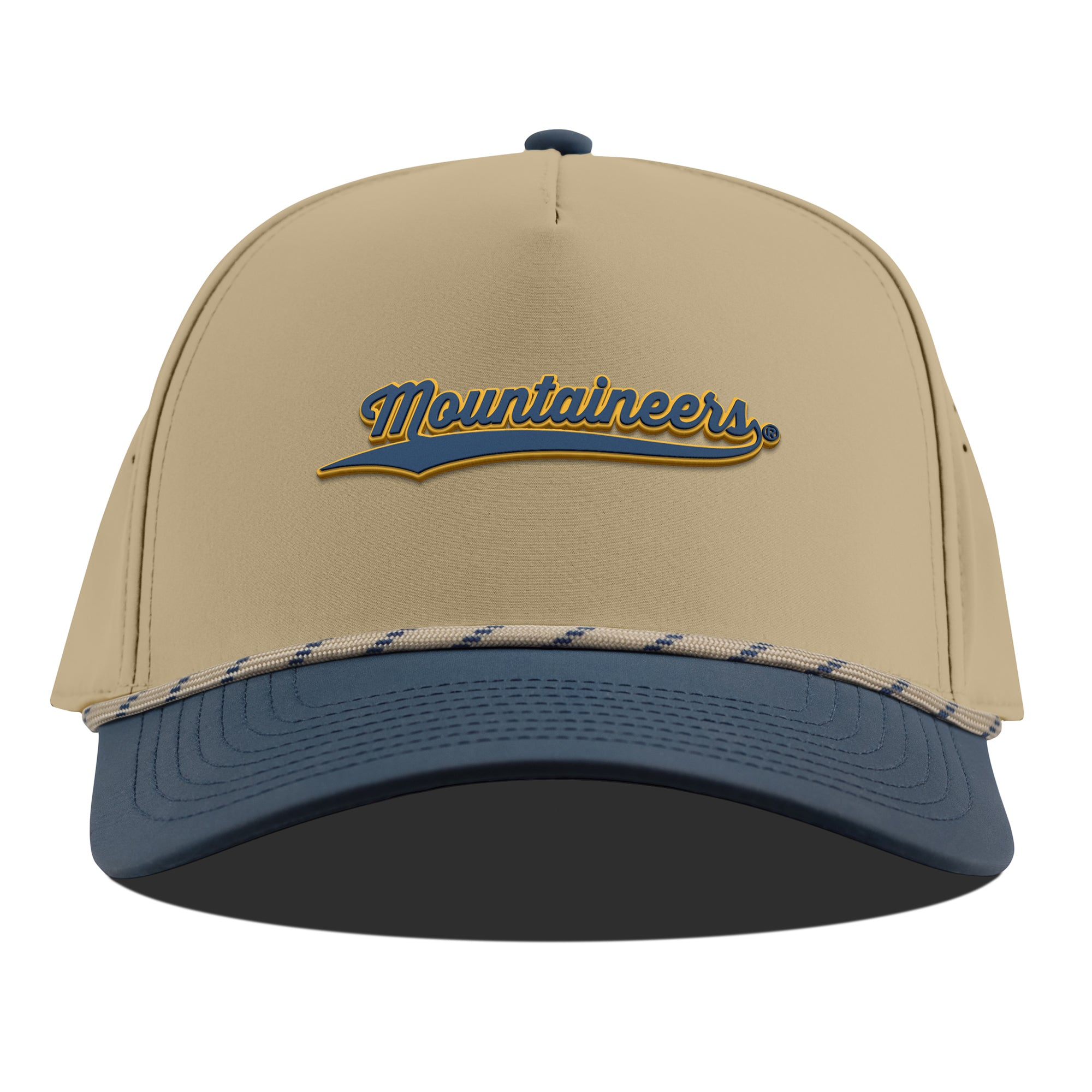 West Virginia University "West Virginia Mountaineers Script" Curved 5 Panel Rope Desert/Orion