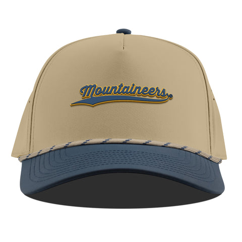 West Virginia University "West Virginia Mountaineers Script" Curved 5 Panel Rope Desert/Orion