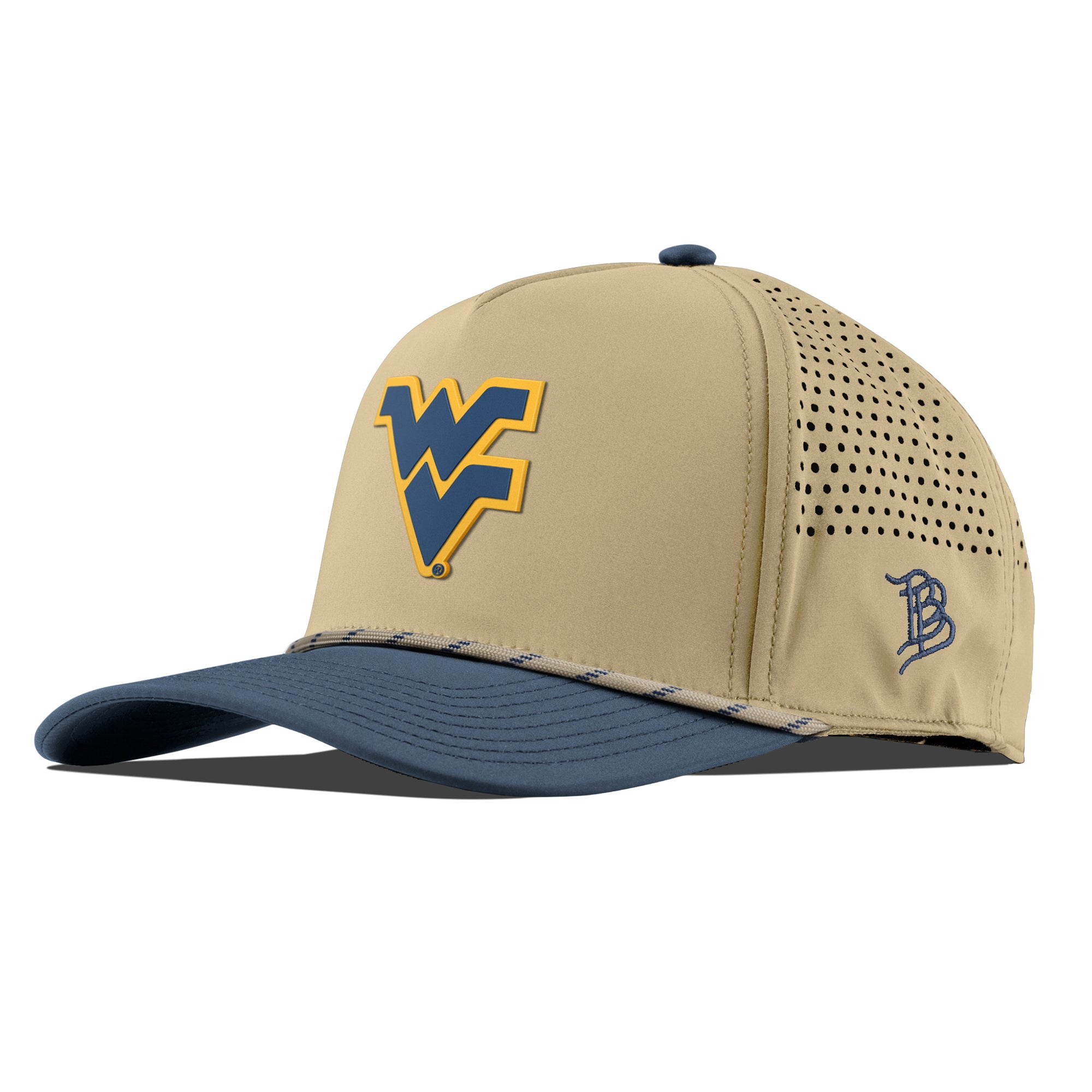 West Virginia University "West Virginia Team Logo" Curved 5 Panel Rope Desert/Orion