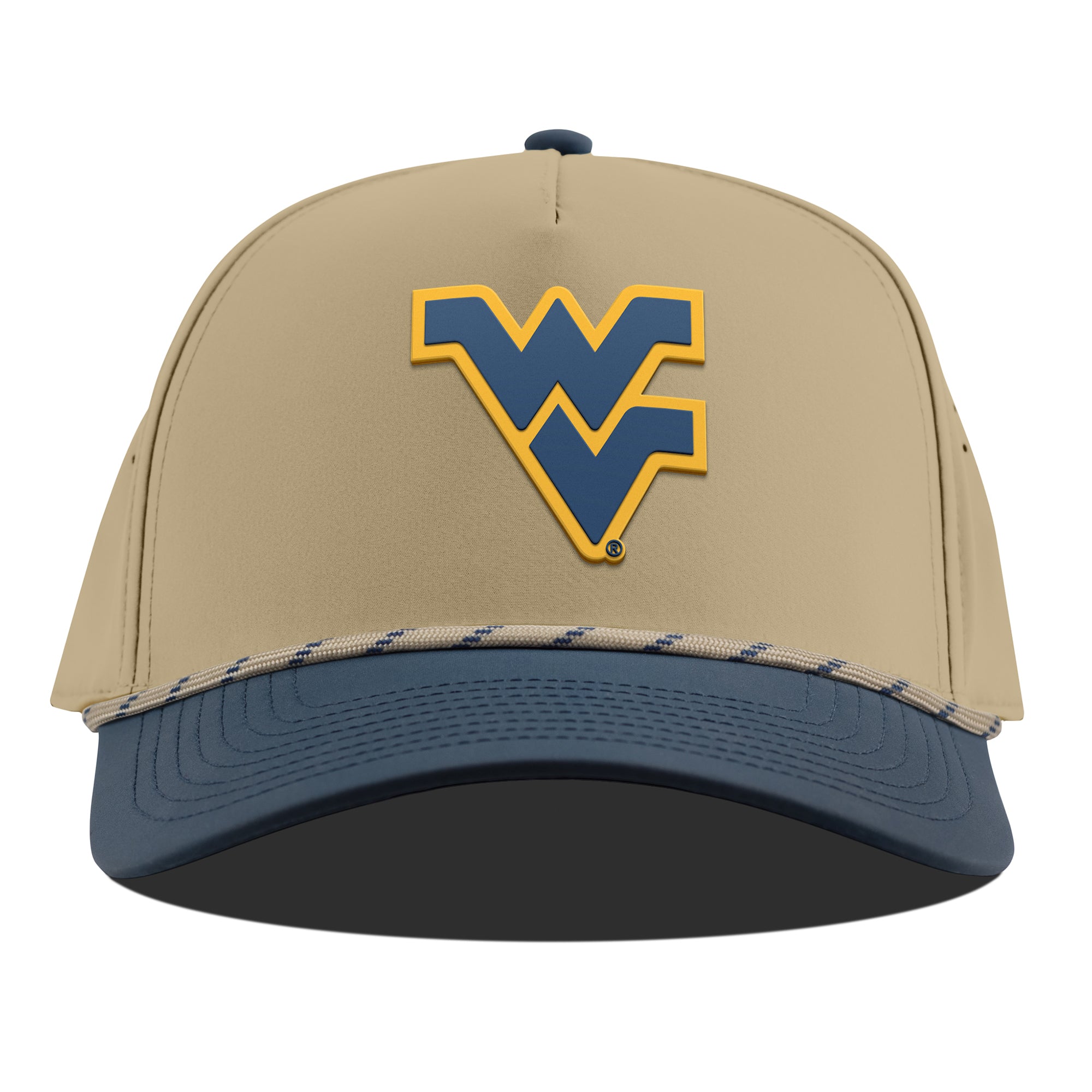 West Virginia University "West Virginia Team Logo" Curved 5 Panel Rope Desert/Orion