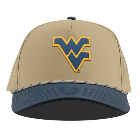 West Virginia University "West Virginia Team Logo" Curved 5 Panel Rope Desert/Orion
