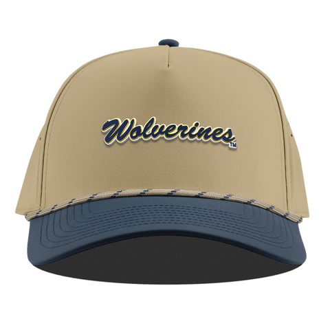 University of Michigan "Wolverines Script" Curved 5 Panel Rope Desert/Orion