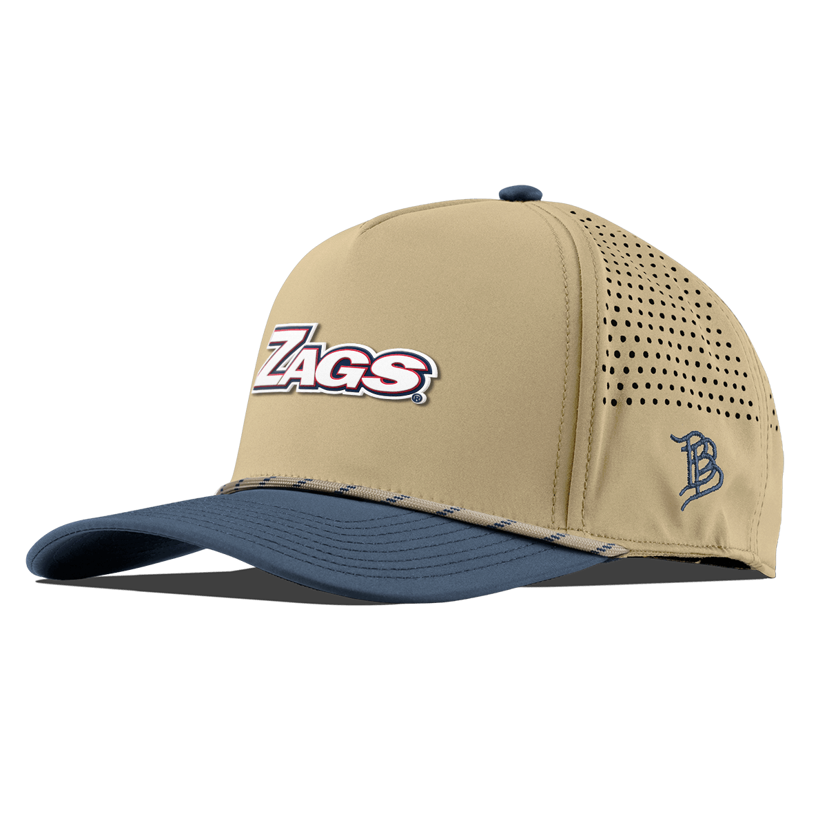 Gonzaga University "Zags Block" Curved 5 Panel Rope Desert/Orion