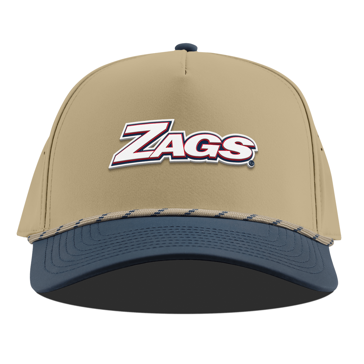Gonzaga University "Zags Block" Curved 5 Panel Rope Desert/Orion