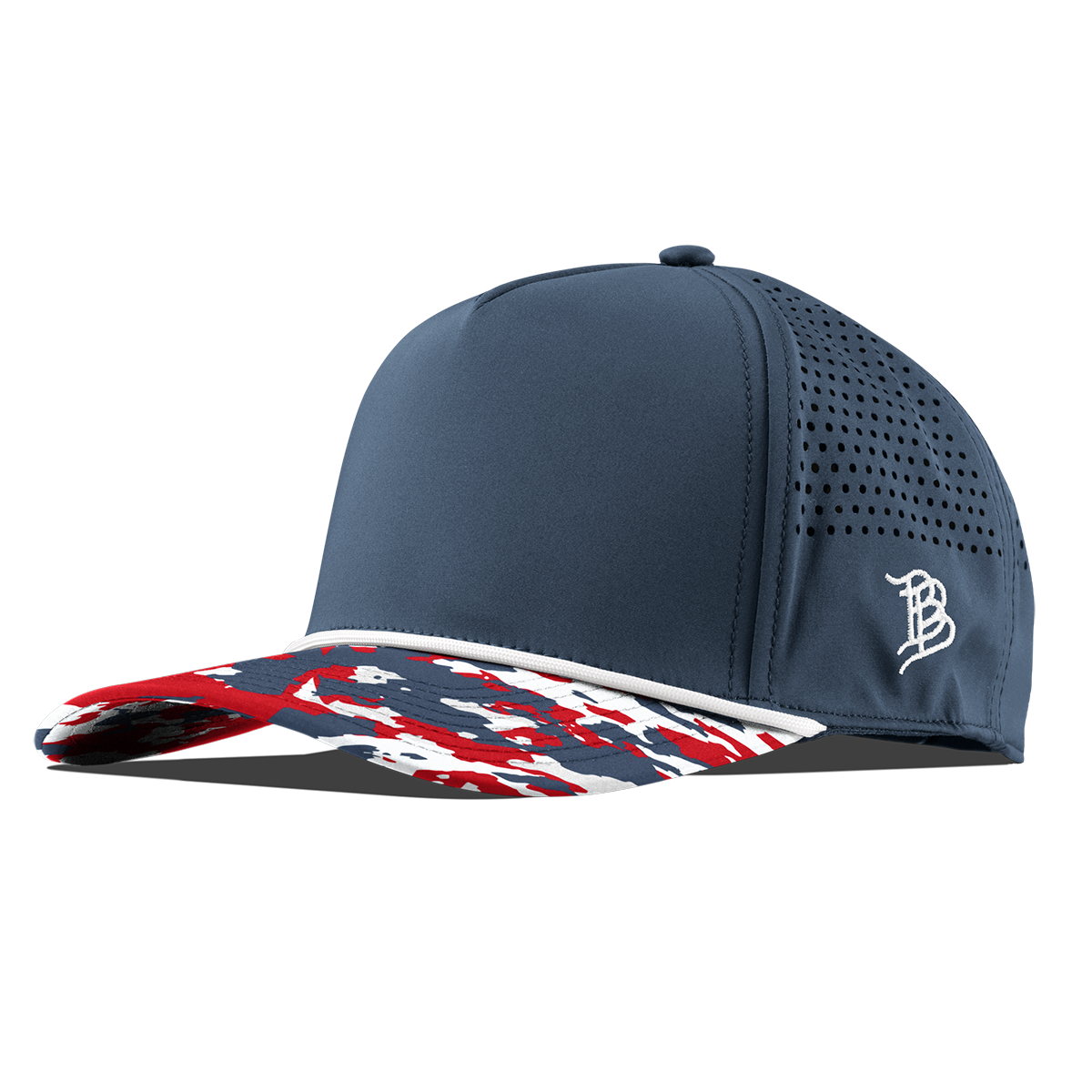 Bare Curved 5 Panel Rope Orion/USA Camo + White Rope