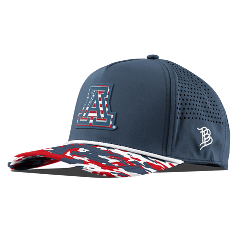 University of Arizona "Arizona Stars & Stripes" Curved 5 Panel Rope Orion/USA Camo + White Rope