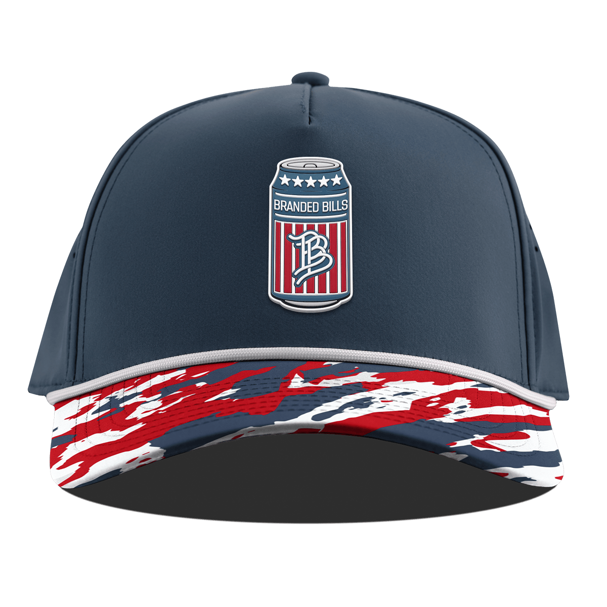 BB Brew Curved 5 Panel Rope Orion/USA Camo + White Rope