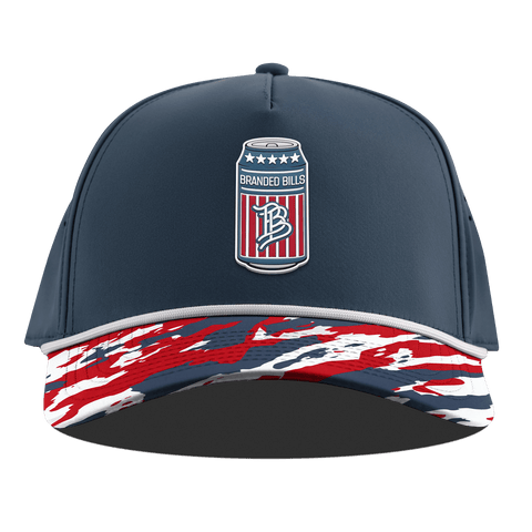 BB Brew Curved 5 Panel Rope Orion/USA Camo + White Rope
