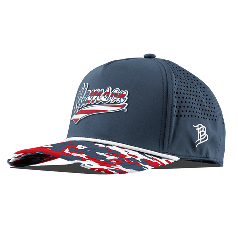 Clemson University "Clemson Stars & Stripes" Curved 5 Panel Rope Orion/USA Camo + White Rope