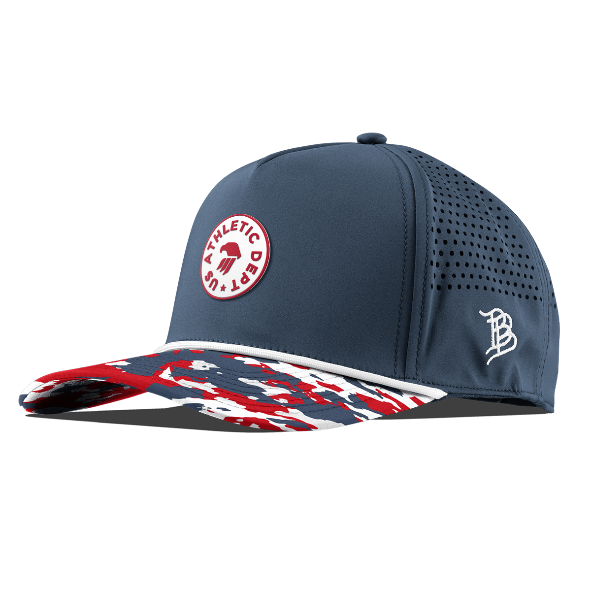 Eagle Athletic Curved 5 Panel Rope Orion/USA Camo + White Rope