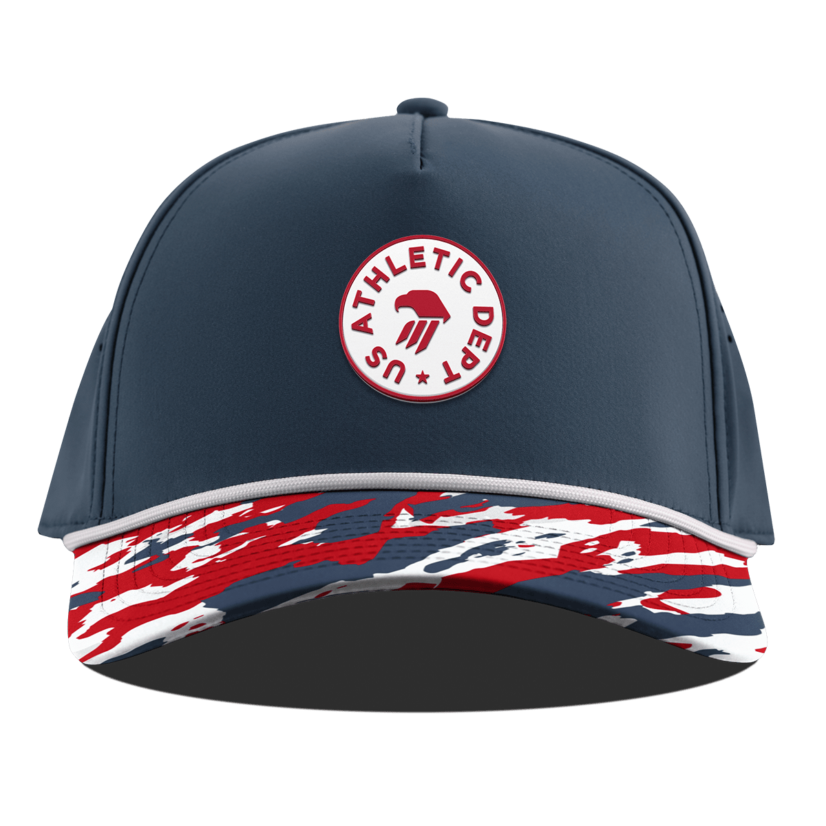 Eagle Athletic Curved 5 Panel Rope Orion/USA Camo + White Rope