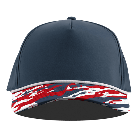 Bare Curved 5 Panel Rope Orion/USA Camo + White Rope