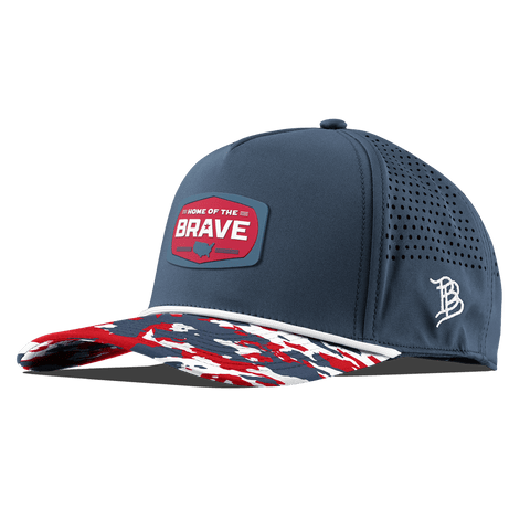 Home of the Brave Curved 5 Panel Rope Orion/USA Camo + White Rope
