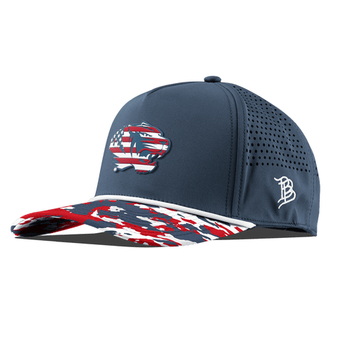 University of Missouri "Missouri Stars & Stripes" Curved 5 Panel Rope Orion/USA Camo + White Rope