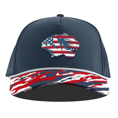 University of Missouri "Missouri Stars & Stripes" Curved 5 Panel Rope Orion/USA Camo + White Rope