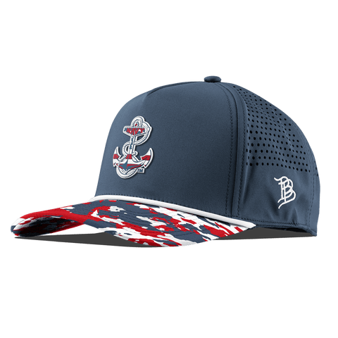 Naval Academy "Navy Stars & Stripes" Curved 5 Panel Rope Orion/USA Camo + White Rope