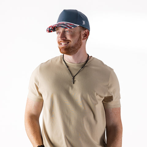Bare Curved 5 Panel Rope Orion/USA Camo + White Rope