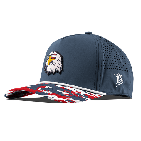 Party Eagle Curved 5 Panel Rope Orion/USA Camo + White Rope