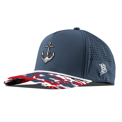 The Deeps Anchor Curved 5 Panel Rope Orion/USA Camo + White Rope