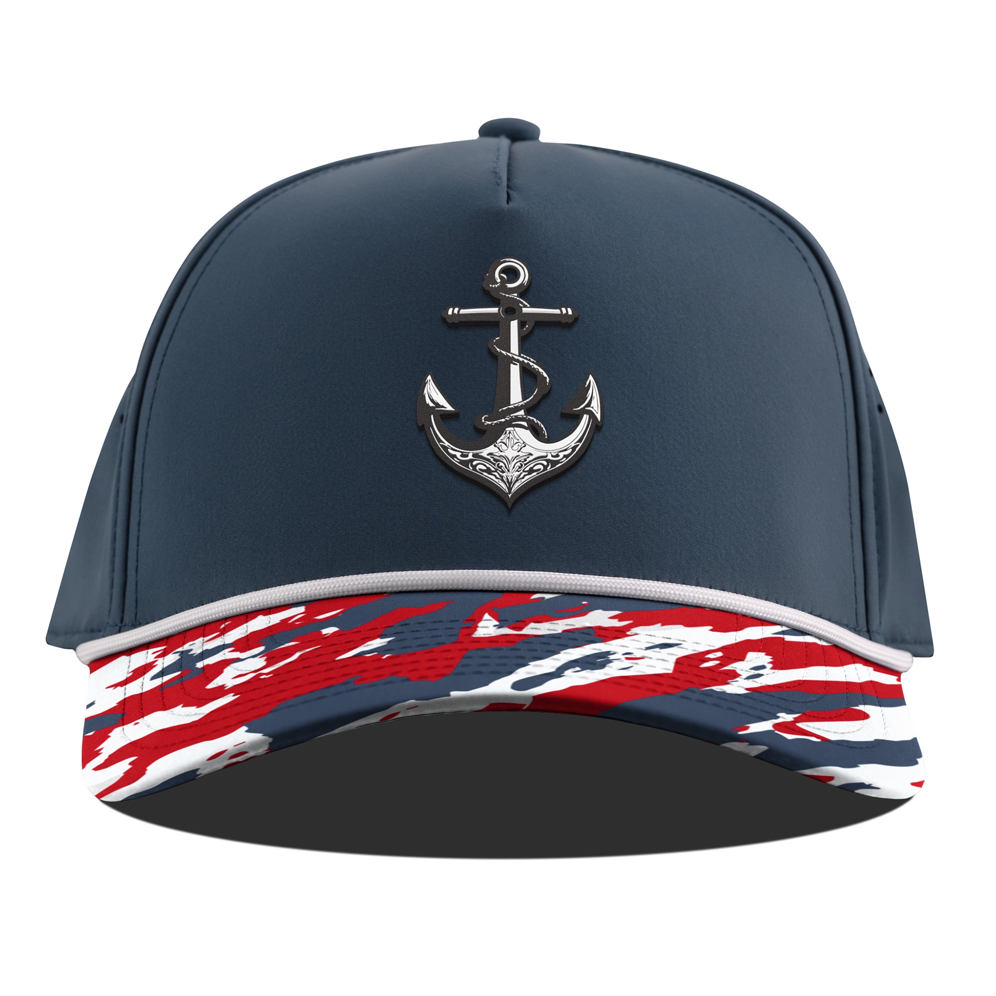 The Deeps Anchor Curved 5 Panel Rope Orion/USA Camo + White Rope