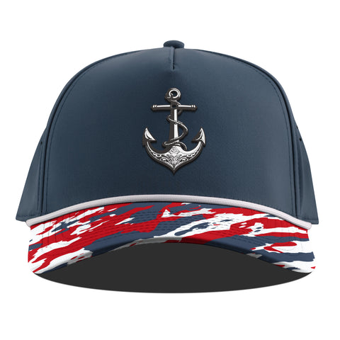 The Deeps Anchor Curved 5 Panel Rope Orion/USA Camo + White Rope