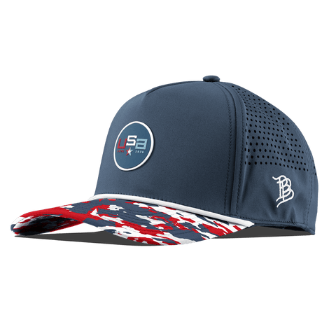 USA 250 Curved 5 Panel Rope Orion/USA Camo + White Rope