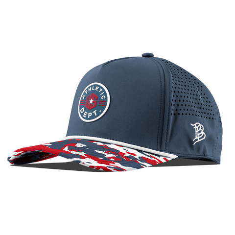 US Athletic Curved 5 Panel Rope Orion/USA Camo + White Rope