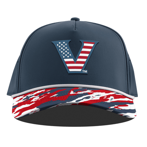 Vanderbilt University "Vanderbilt Stars & Stripes" Curved 5 Panel Rope Orion/USA Camo + White Rope