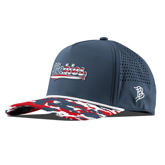 Virginia Tech University "Hokies Stars & Stripes" Curved 5 Panel Rope Orion/USA Camo + White Rope
