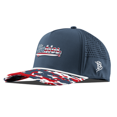 Virginia Tech University "Hokies Stars & Stripes" Curved 5 Panel Rope Orion/USA Camo + White Rope