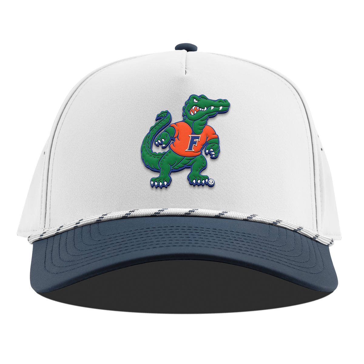 University of Florida "Albert The Gator" Curved 5 Panel Rope White/Orion