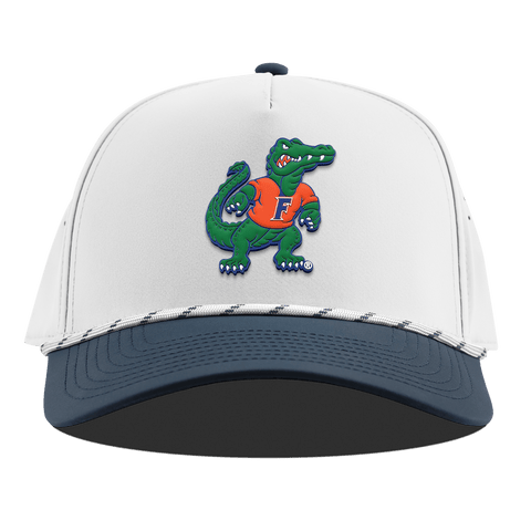 University of Florida "Albert The Gator" Curved 5 Panel Rope White/Orion