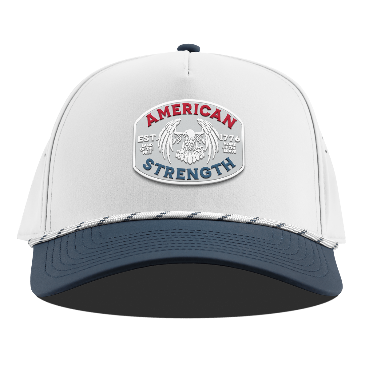 American Strength USA Curved 5 Panel Rope White/Orion