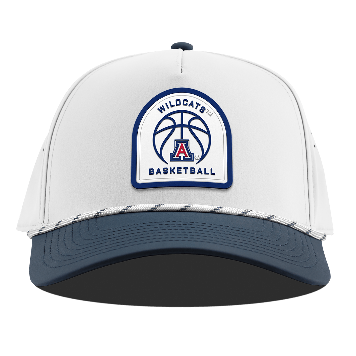 University of Arizona "Arizona Basketball" Curved 5 Panel Rope White/Orion