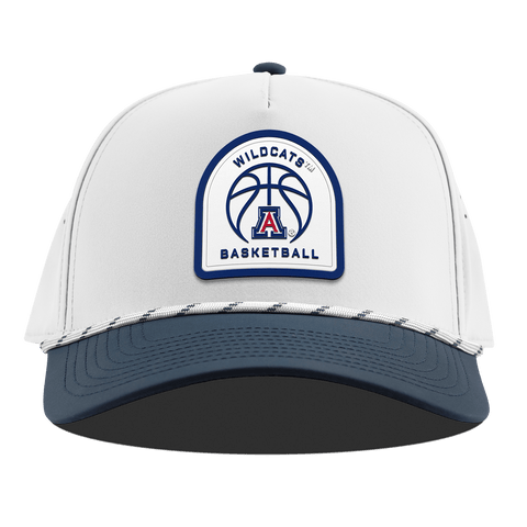 University of Arizona "Arizona Basketball" Curved 5 Panel Rope White/Orion