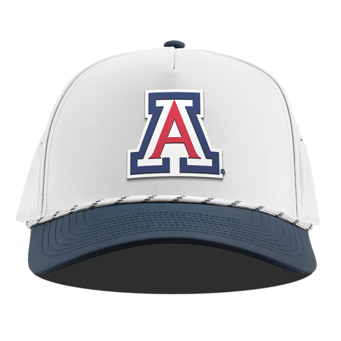 University of Arizona "Arizona Block" Curved 5 Panel Rope White/Orion