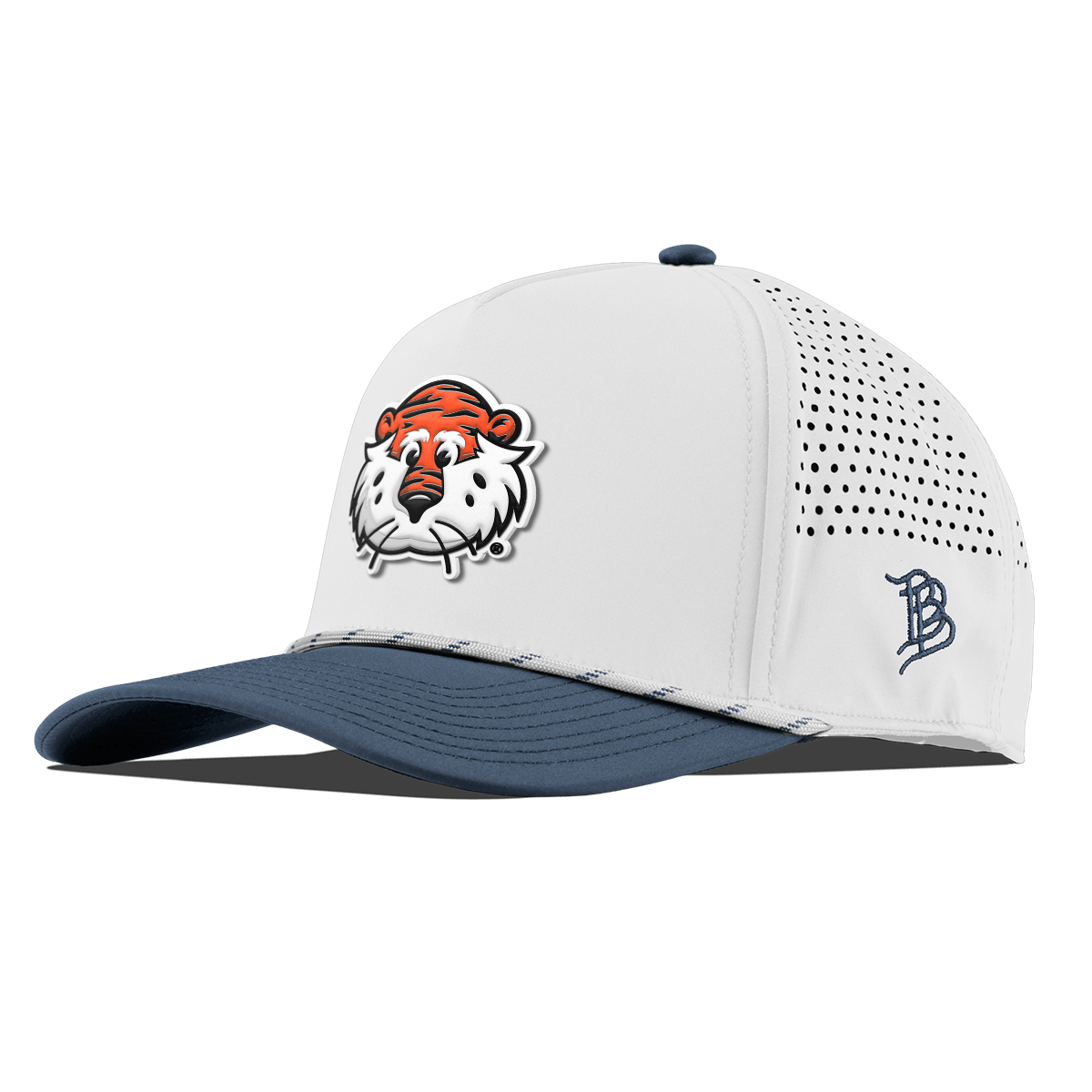 Auburn University "Aubie The Tiger" Curved 5 Panel Rope White/Orion