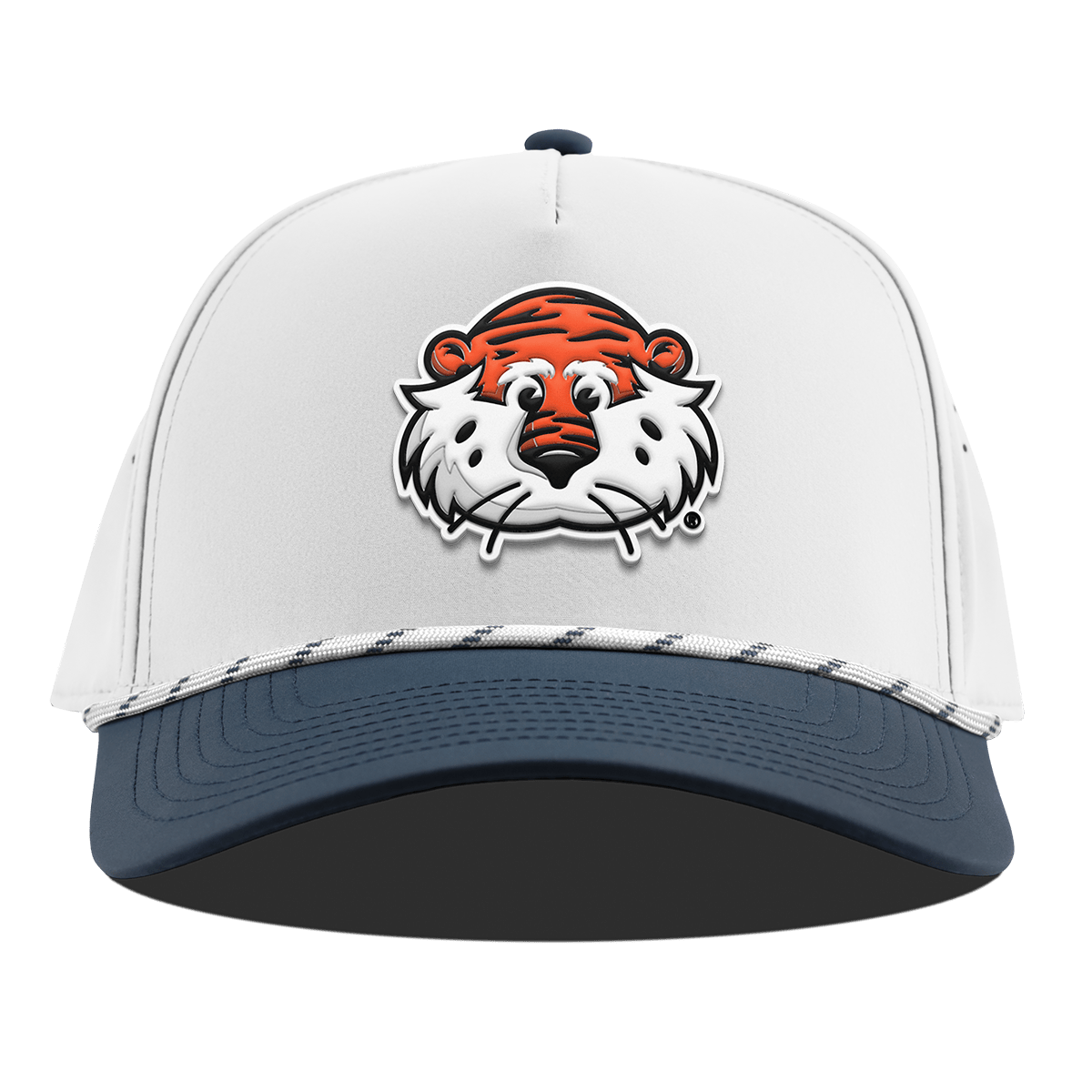Auburn University "Aubie The Tiger" Curved 5 Panel Rope White/Orion
