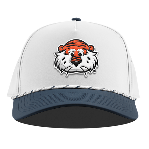 Auburn University "Aubie The Tiger" Curved 5 Panel Rope White/Orion