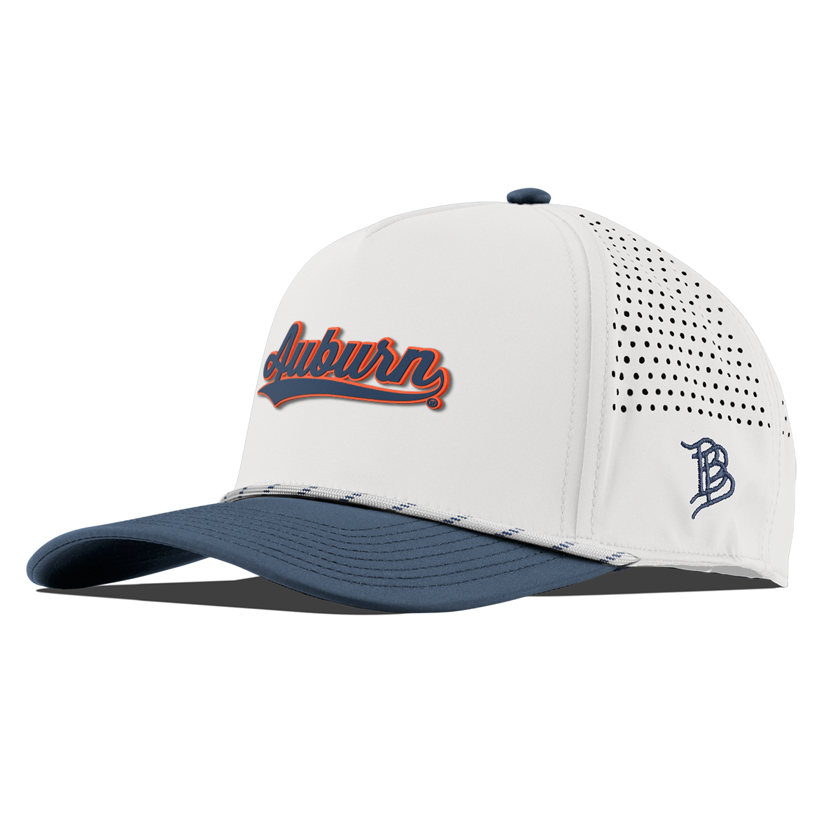 Auburn University "Auburn Script" Curved 5 Panel Rope White/Orion