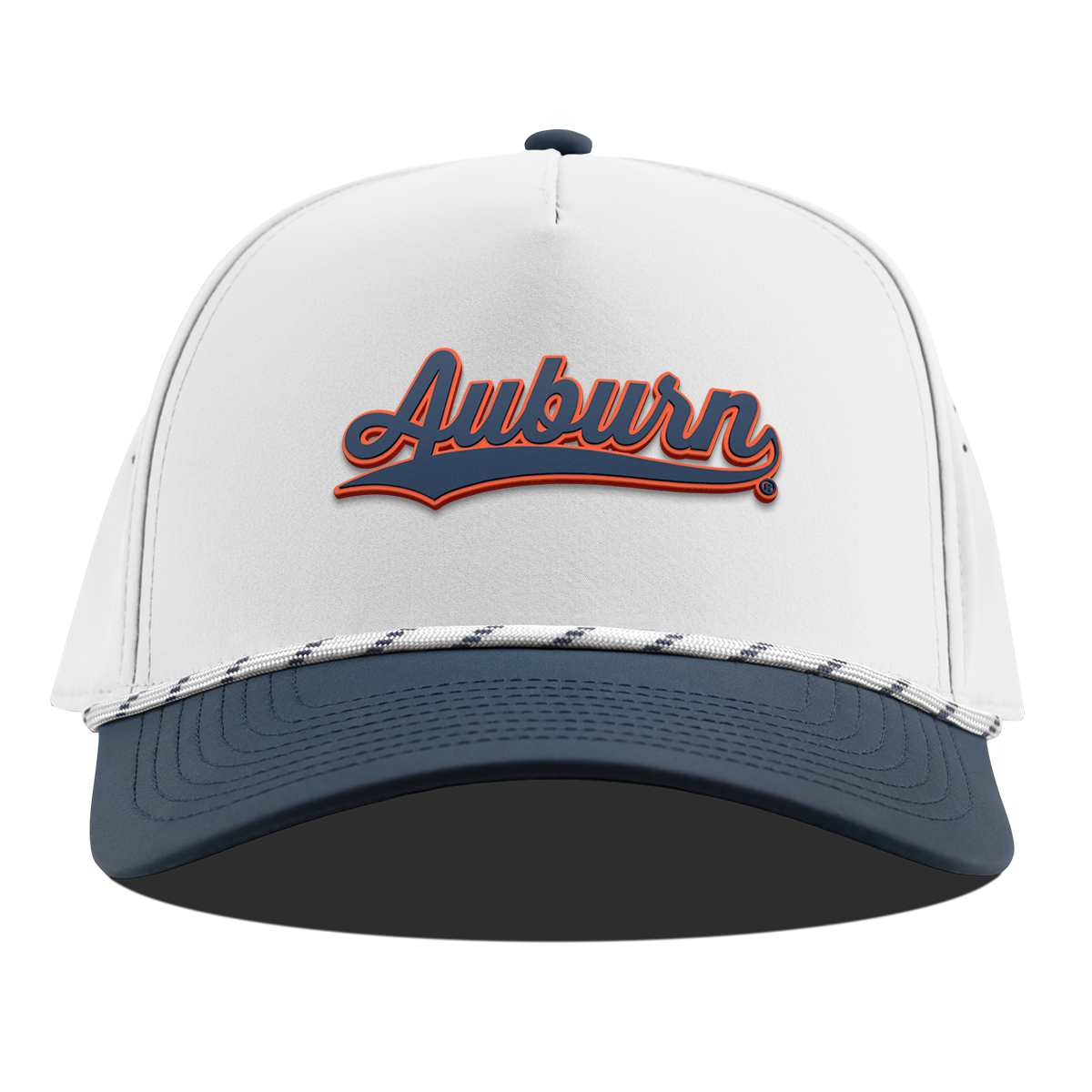 Auburn University "Auburn Script" Curved 5 Panel Rope White/Orion