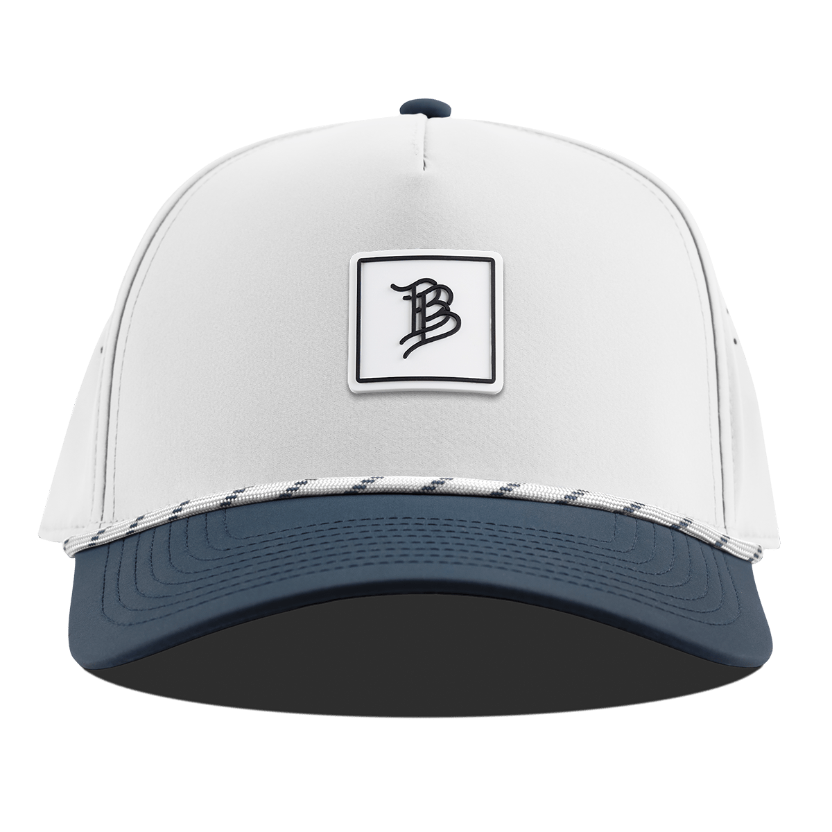 BB Square Icon PVC Curved 5 Panel Rope White/Orion
